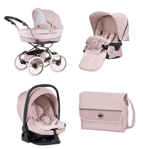 Bebecar Stylo Woven Pink 3 in 1 Travel System - New 2025 Prive Range