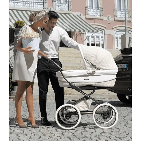 Bebecar Stylo Woven White 3 in 1 Travel System Aurea Car Seat