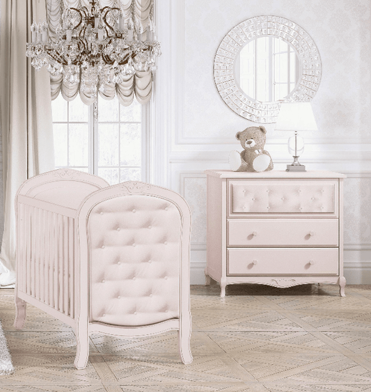 Bebecar Trama 2 Piece Luxury Nursery Furniture Set in Pink  Bebecar   