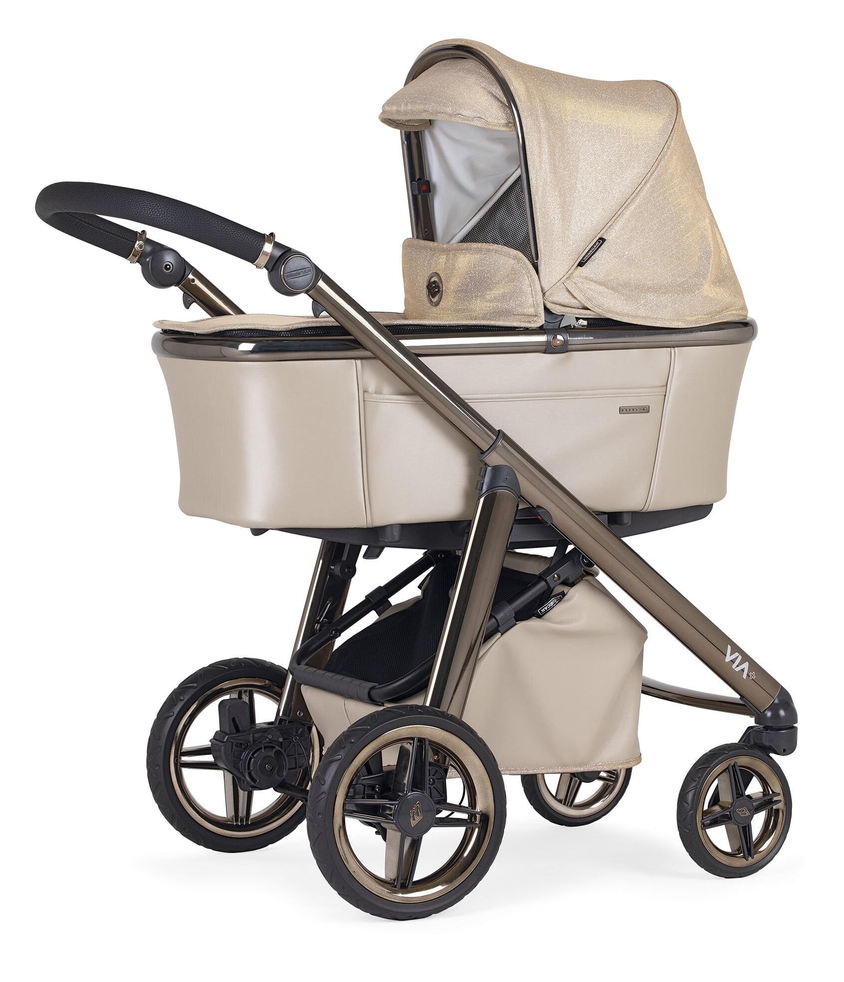 Bebecar Via+ Prive 2024 - Gold Glitter Pram  Bebecar   