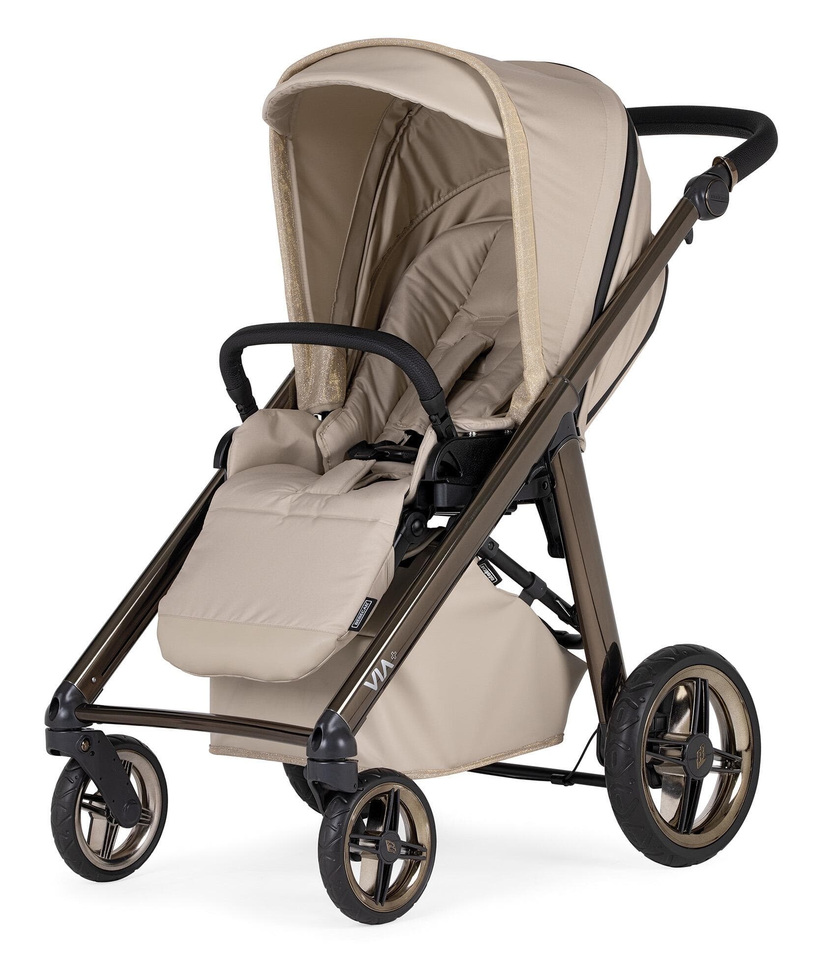 Bebecar Via+ Prive 2024 - Gold Glitter Pram  Bebecar   