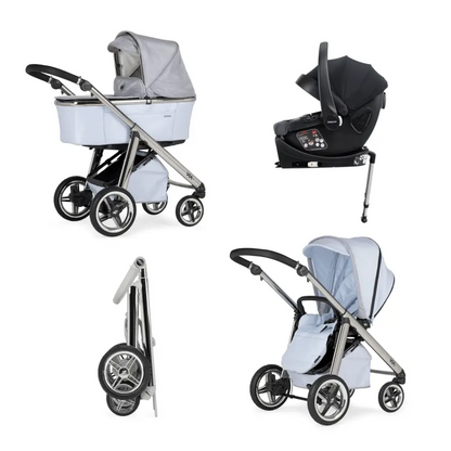 Bebecar Via+ Prive - Artic Glitter Pram + Free Car Seat and Isofix  Bebecar   