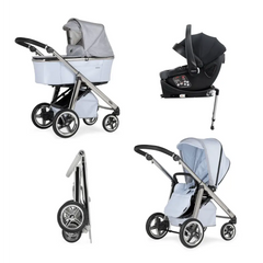Bebecar Via+ Prive - Artic Glitter Pram + Free Car Seat and Isofix