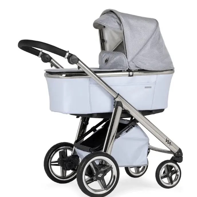 Bebecar Via+ Prive - Artic Glitter Pram + Free Car Seat and Isofix  Bebecar   