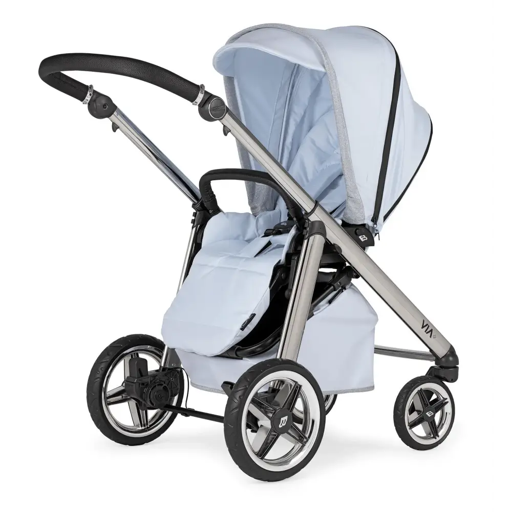 Bebecar Via+ Prive - Artic Glitter Pram + Free Car Seat and Isofix  Bebecar   