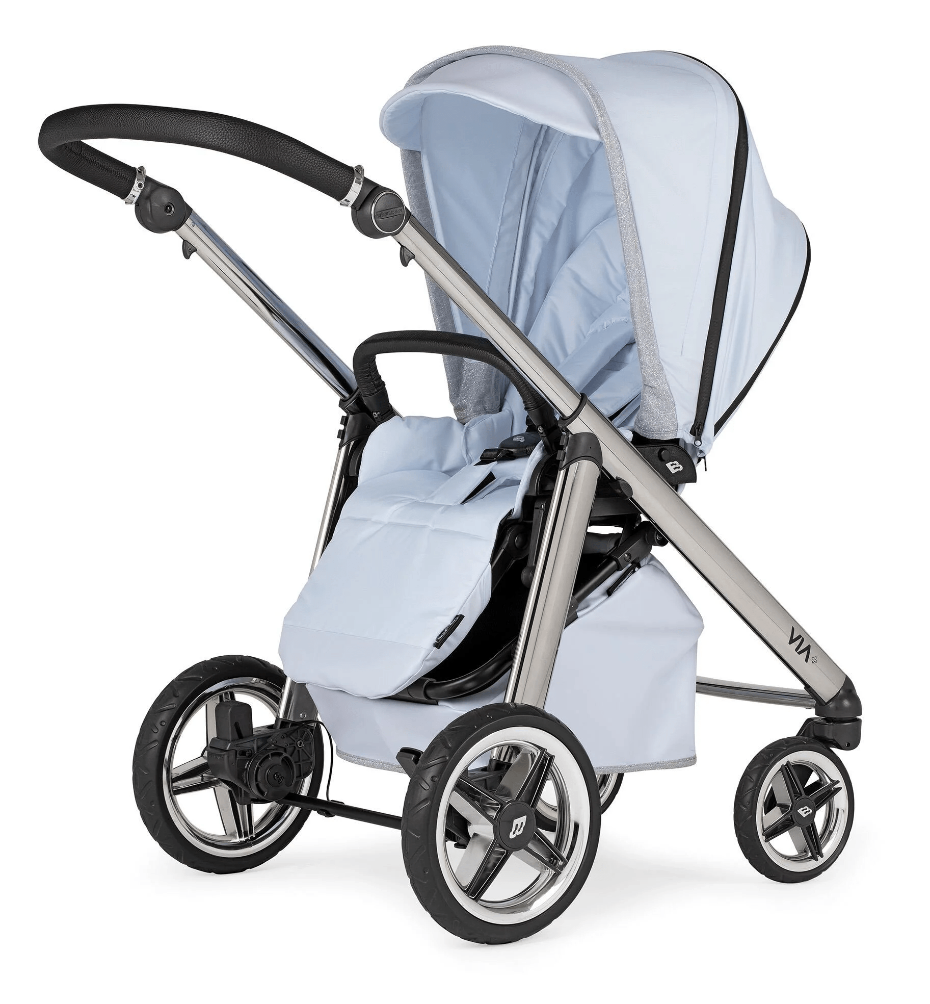 Bebecar Via Prive Artic Glitter Pram Free Car Seat and Isofix