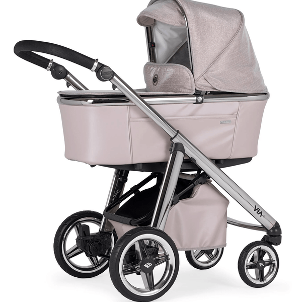 Bebecar Via+ Prive - Rose Glitter Pram + Free Car Seat and Isofix  Bebecar   