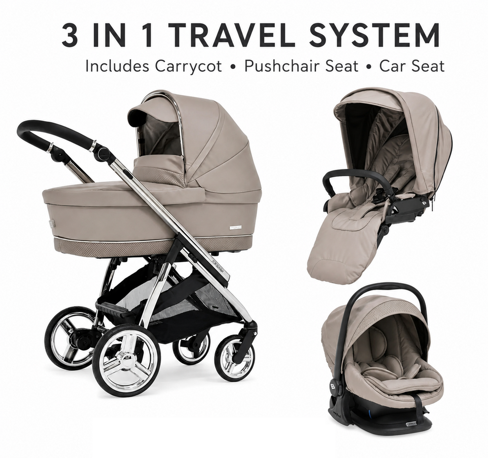 Bebecar Mini Pop 3 in 1 Travel System - Truffle