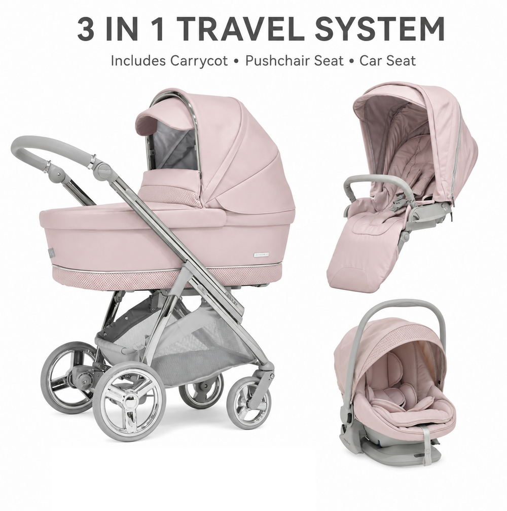 Bebecar Mini Pop 3 in 1 Travel System - Roselle