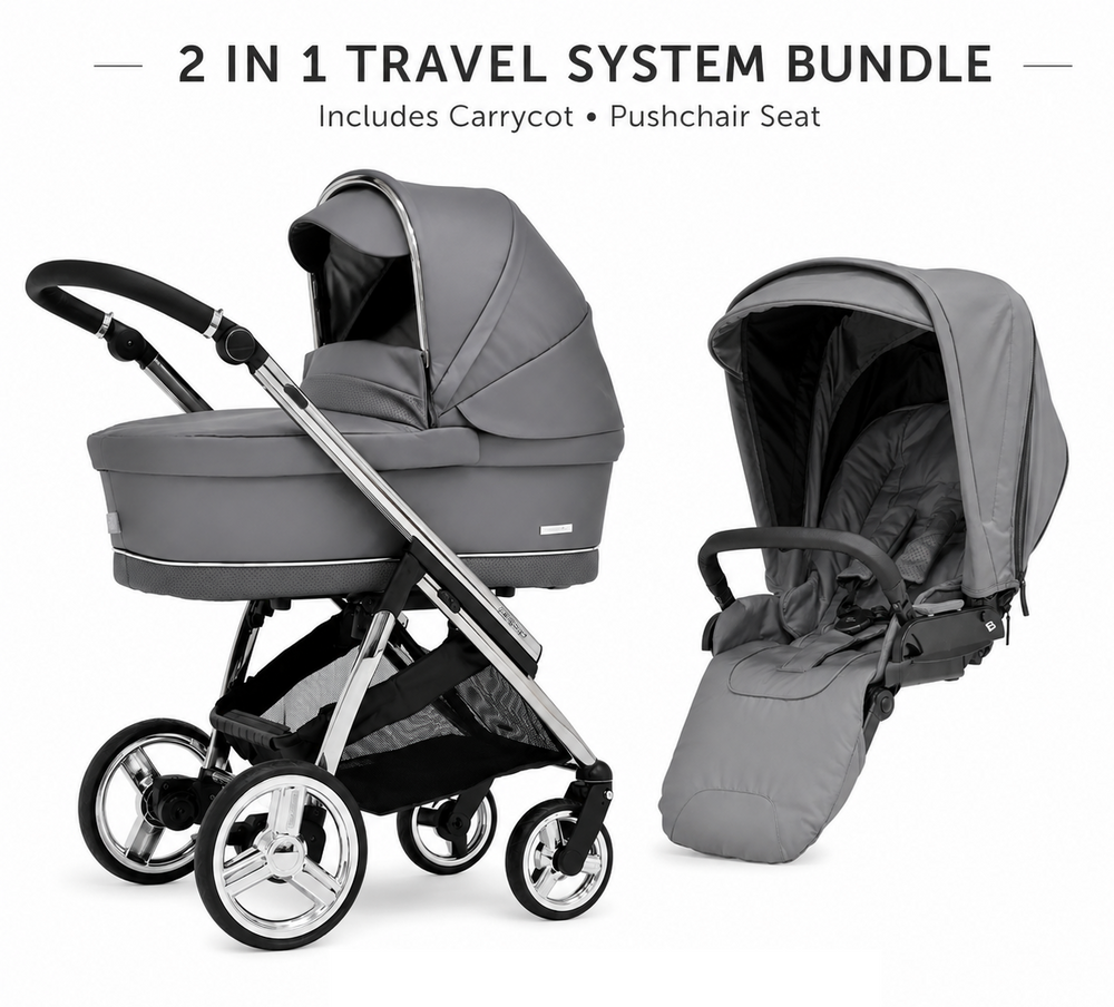 Bebecar Mini Pop 2 in 1 Travel System - Peppercorn