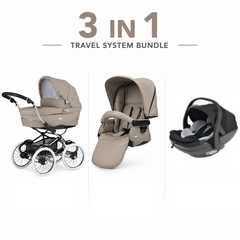 Bébécar Stylo Class Truffle 3 in 1 Travel System With Aurea Car Seat - 2026 Specials Range