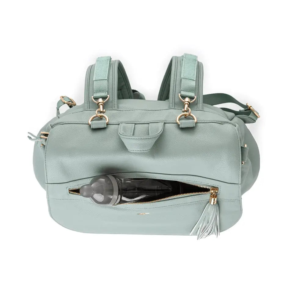 Bizzi Growin Vegan Leather Lilli Changing Bag - Mint  Bizzi Growin   