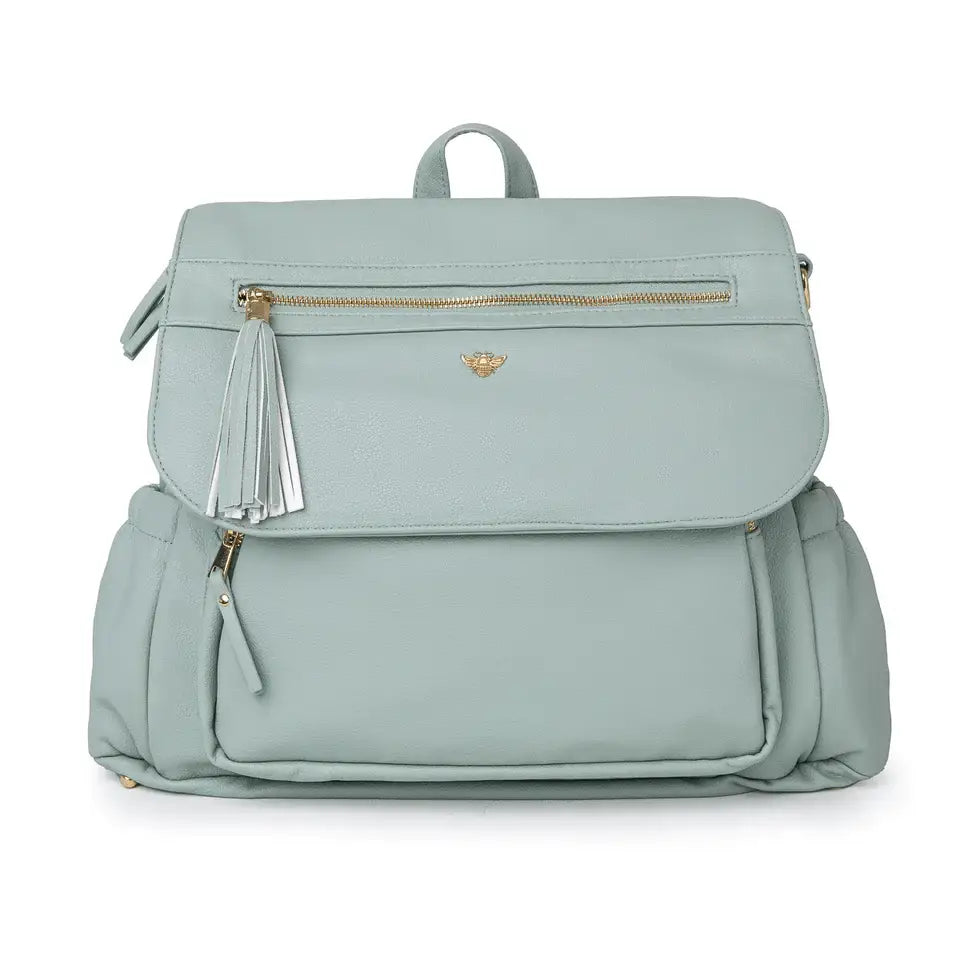Bizzi Growin Vegan Leather Lilli Changing Bag - Mint  Bizzi Growin   