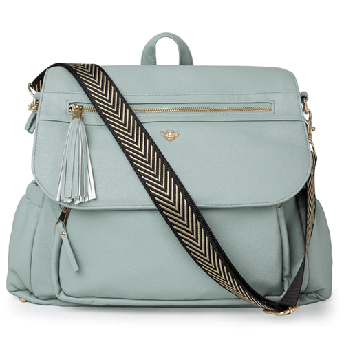 Bizzi Growin Vegan Leather Lilli Changing Bag - Mint  Bizzi Growin   