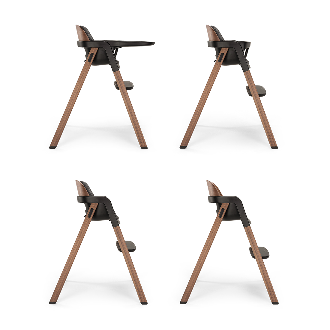 Nuna bryn highchair sanderson modern wooden high chair with black accents and minimalist design