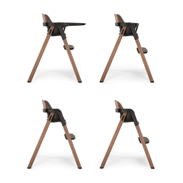 Nuna bryn highchair sanderson modern wooden high chair with black accents and minimalist design