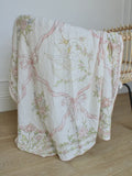 Swan Garden Organic Cotton Muslin Blanket