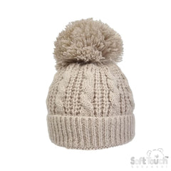 Baby Camel Cable Knit Hat