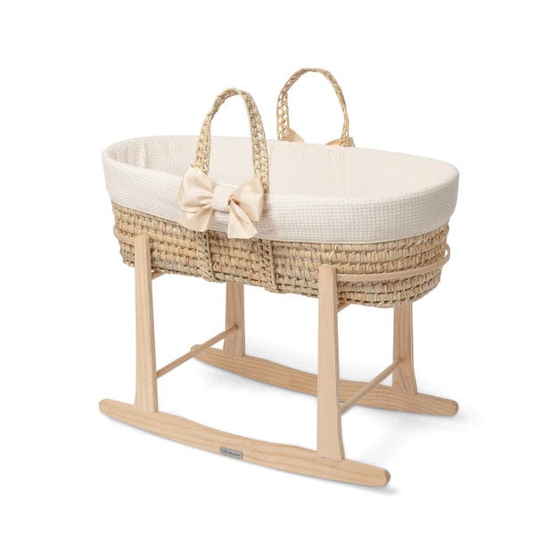 Clair De Lune 80th Anniversary Chelsea Palm Moses Basket - Cream  Clair De Lune   