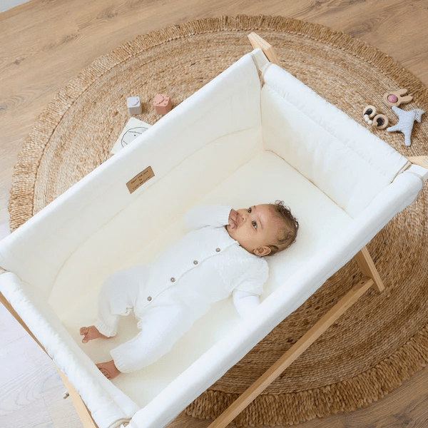 Clair de Lune Cream Organic Folding Crib A Cosy Haven for Your Baby s Sweetest Dreams Baby Boutique UK