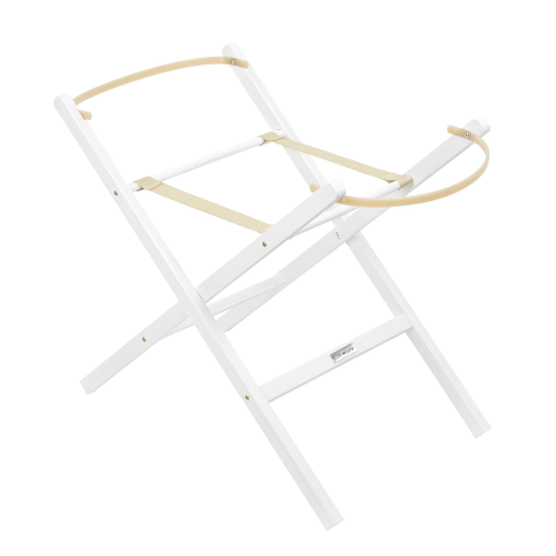 Clair De Lune Folding White Wooden Moses Basket Stand  Clair De Lune   