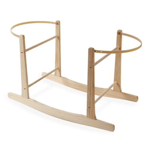 Clair De Lune Moses Basket Stand Natural Rocking Stand  Clair De Lune   