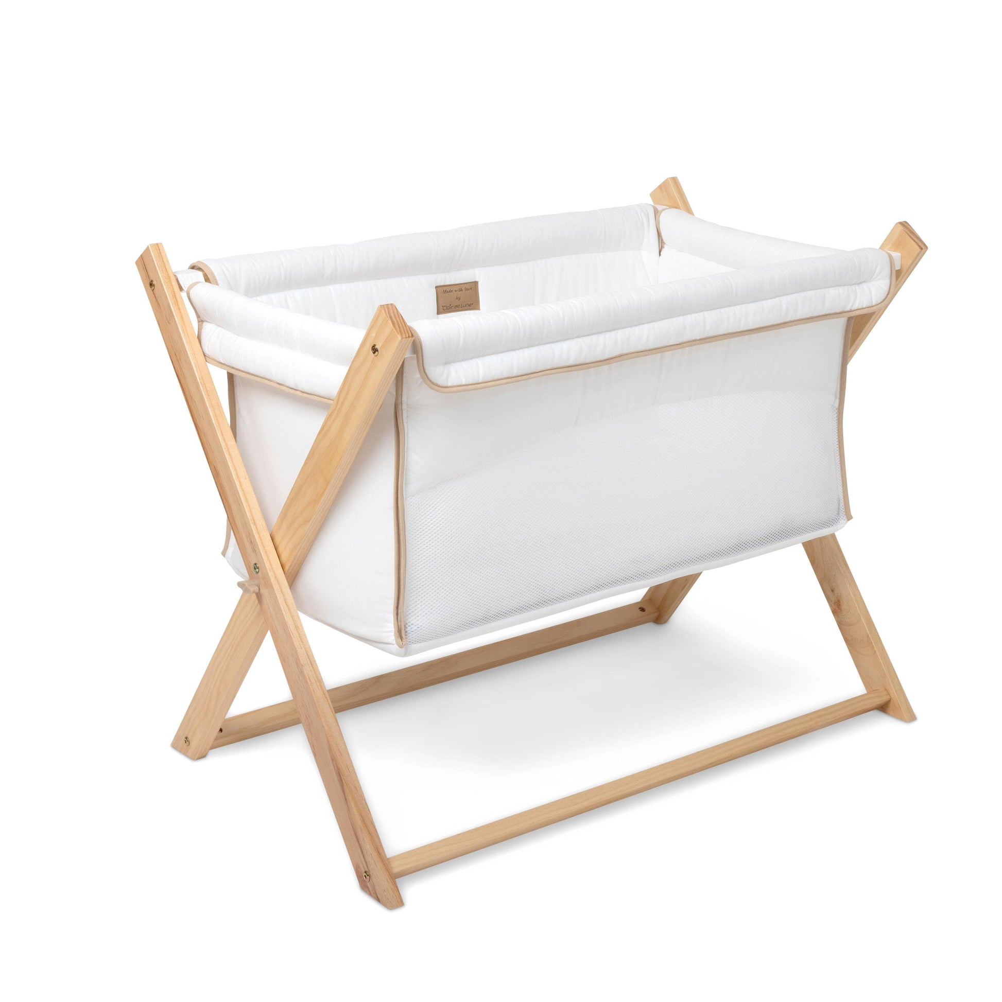 Clair De Lune Organic Folding Crib in White  Clair De Lune   