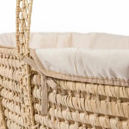 Clair De Lune Organic Palm Moses Basket - Natural Cream  Clair De Lune   