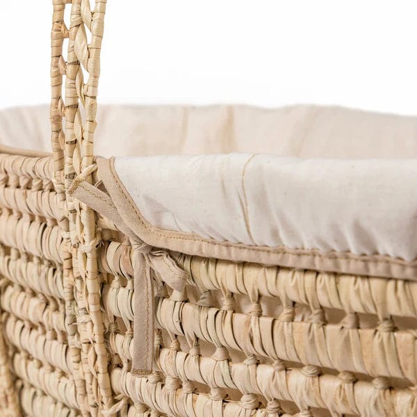 Clair De Lune Organic Palm Moses Basket - Natural Cream  Clair De Lune   