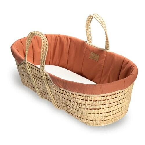 Clair De Lune Organic Palm Moses Basket - Rust Orange  Clair De Lune   