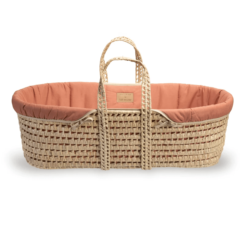 Clair De Lune Organic Palm Moses Basket - Rust Orange  Clair De Lune   