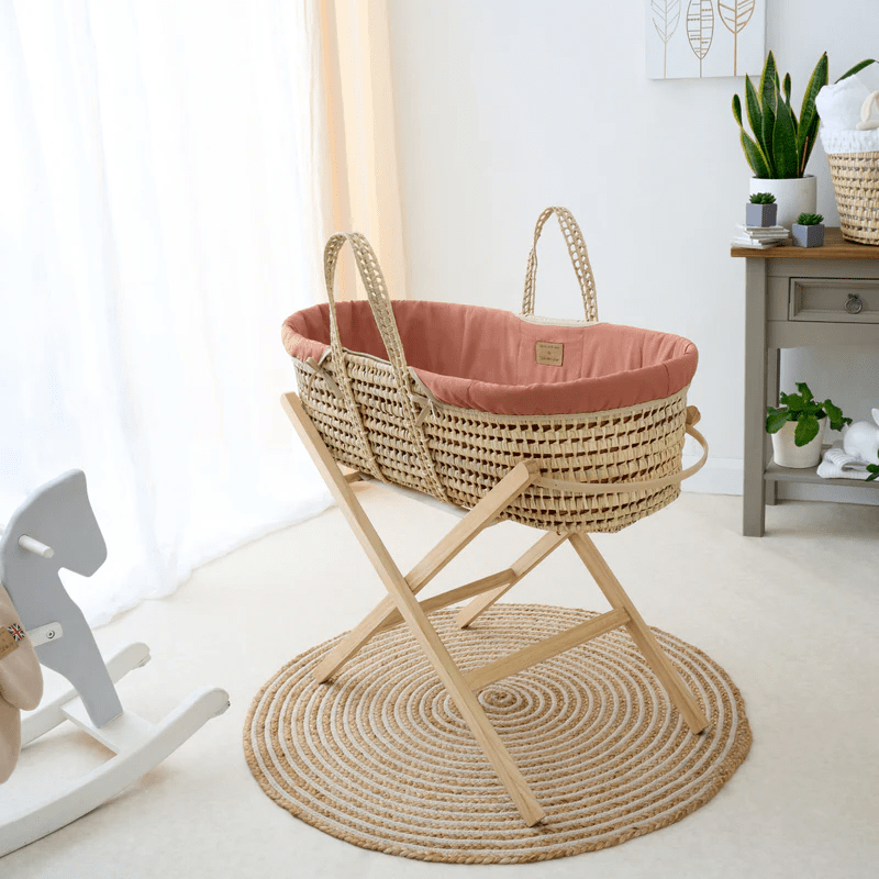 Clair De Lune Organic Palm Moses Basket - Rust Orange  Clair De Lune   