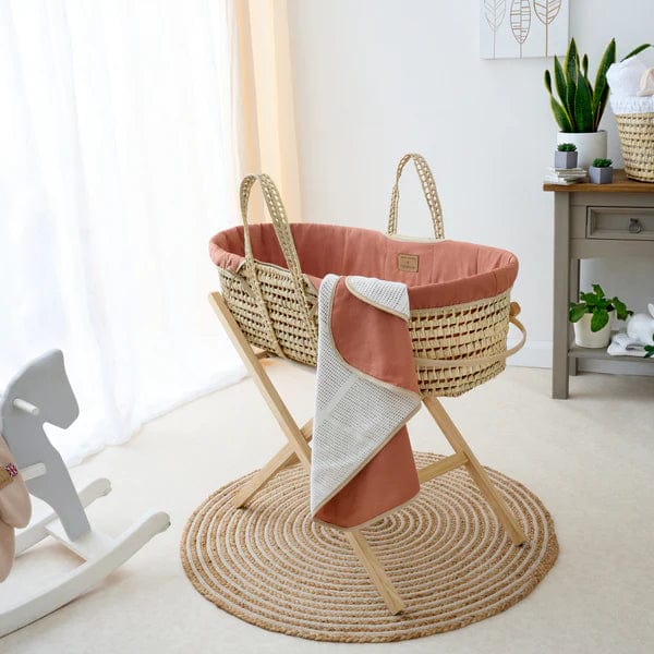 Clair De Lune Organic Palm Moses Basket - Rust Orange  Clair De Lune   