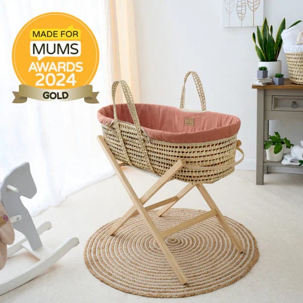 Clair De Lune Organic Palm Moses Basket - Rust Orange  Clair De Lune   