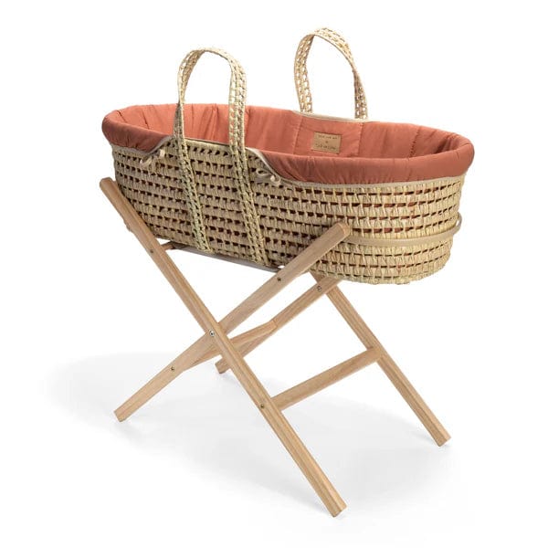 Clair De Lune Organic Palm Moses Basket - Rust Orange  Clair De Lune   