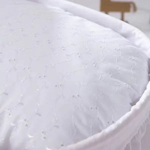 Clair De Lune White Broderie Anglaise Moses Basket  Clair De Lune   