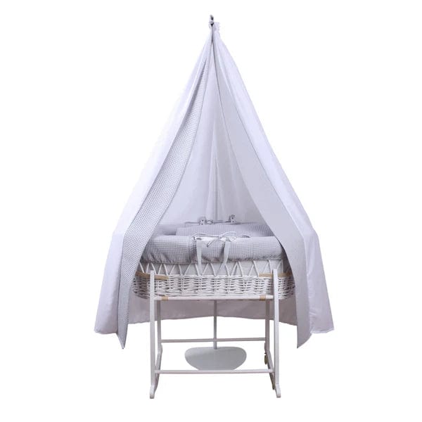 Clair De Lune White Moses Basket & Drapes 6 Piece Set  Clair De Lune   