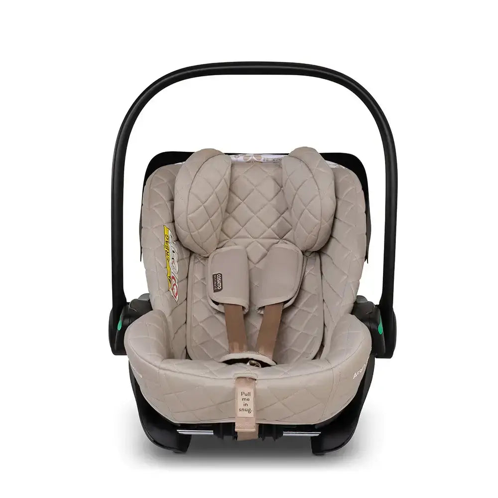 Cosatto Acorn Recline i-Size 0+ Car Seat – Whisper | Reclining Infant Seat from Birth (40–87cm)
