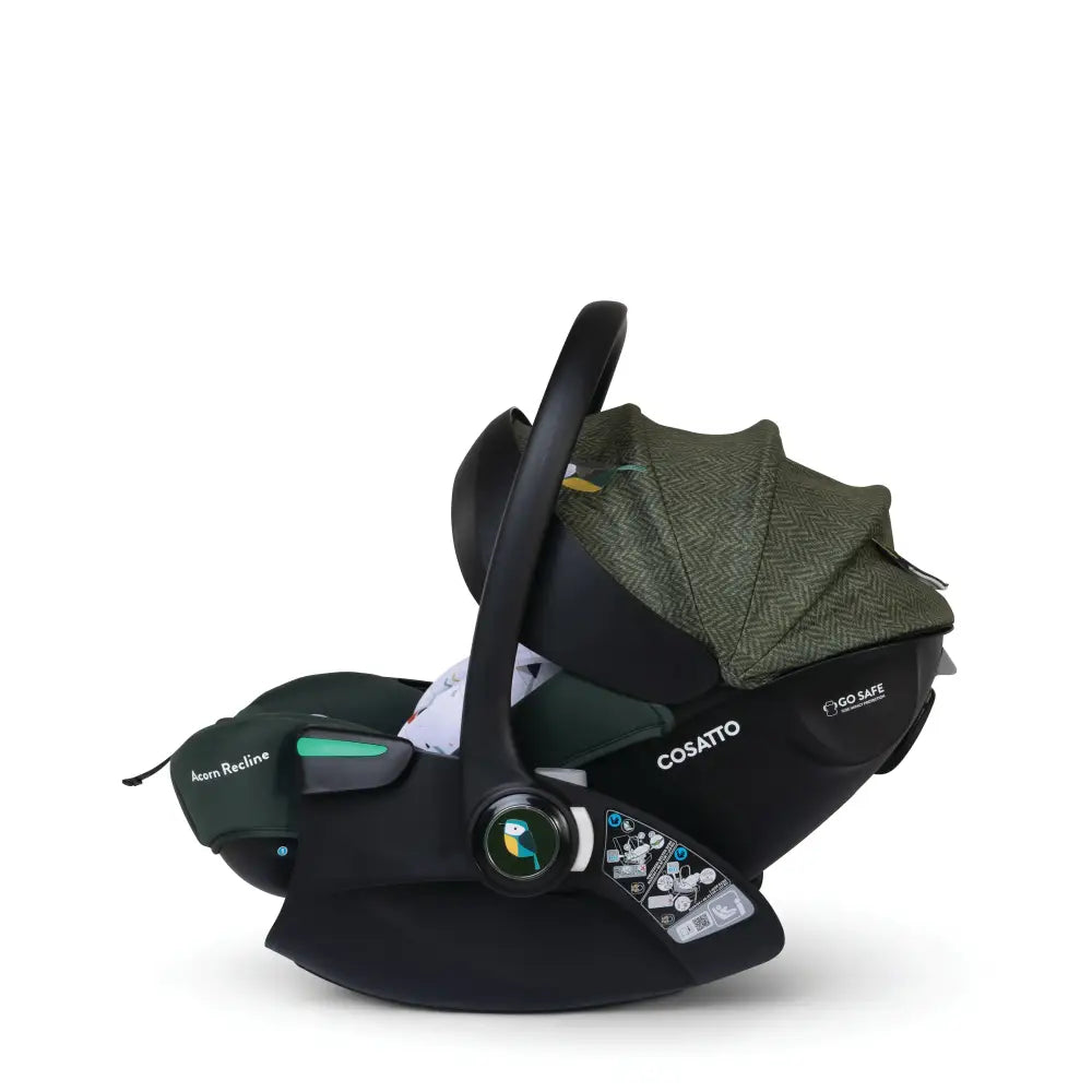 Cosatto Acorn Recline i-Size 0+ Car Seat – Bureau | Reclining Infant Seat from Birth (40–87cm)