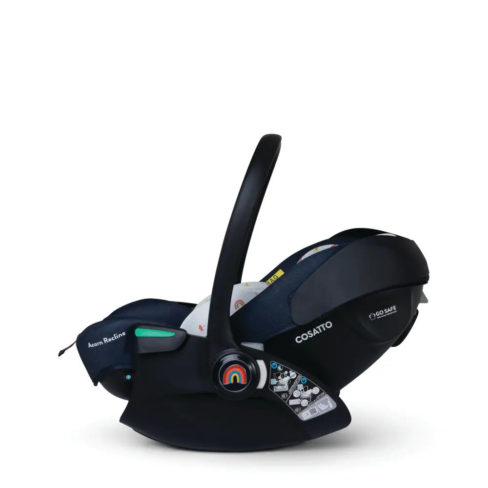 Cosatto Acorn Recline i-Size 0+ Car Seat – Doodle Days | Reclining Infant Seat from Birth (40–87cm)