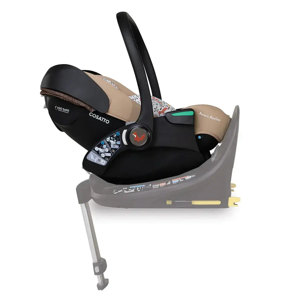 Cosatto Acorn Recline i-Size 0+ Car Seat – Foxford Hall | Reclining Infant Seat from Birth (40–87cm)