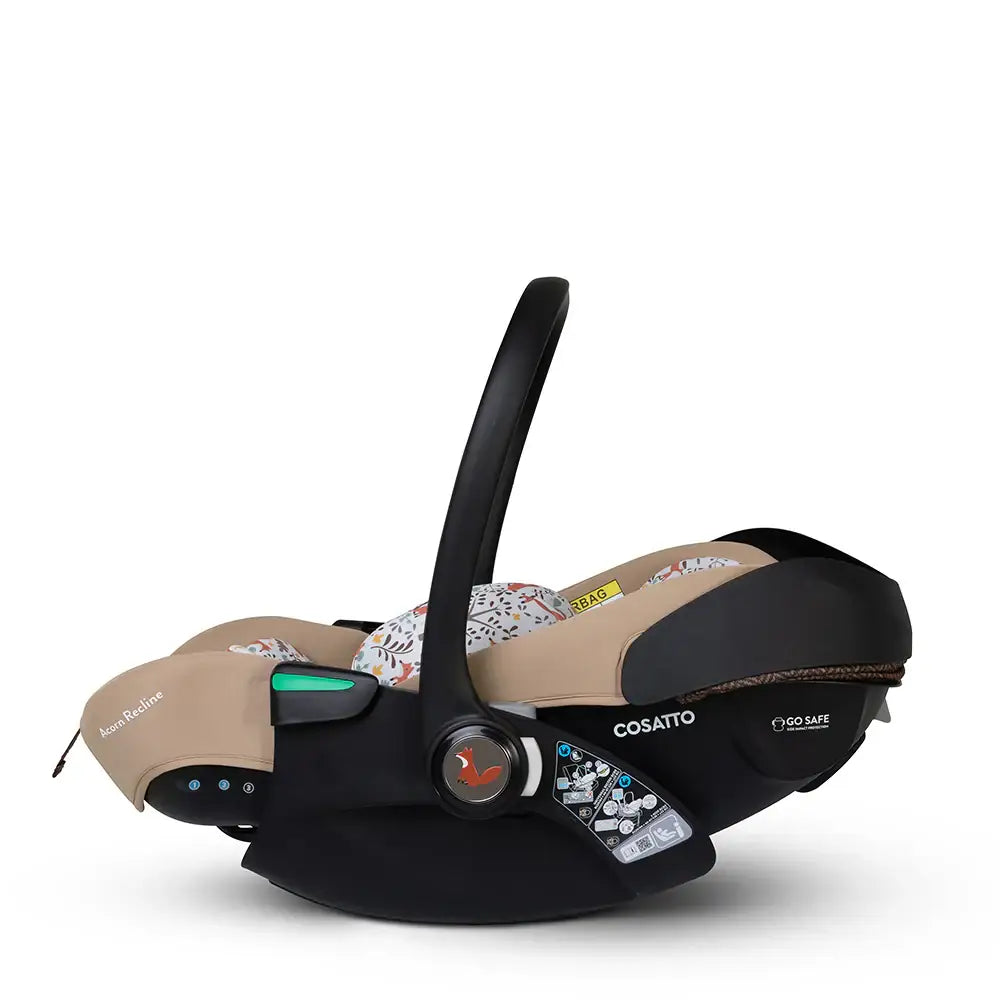Cosatto Acorn Recline i-Size 0+ Car Seat – Foxford Hall | Reclining Infant Seat from Birth (40–87cm)