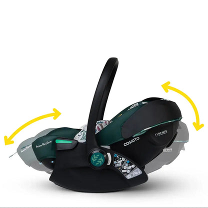 Cosatto Acorn Recline i-Size 0+ Car Seat – Masquerade | Reclining Infant Seat from Birth (40–87cm)