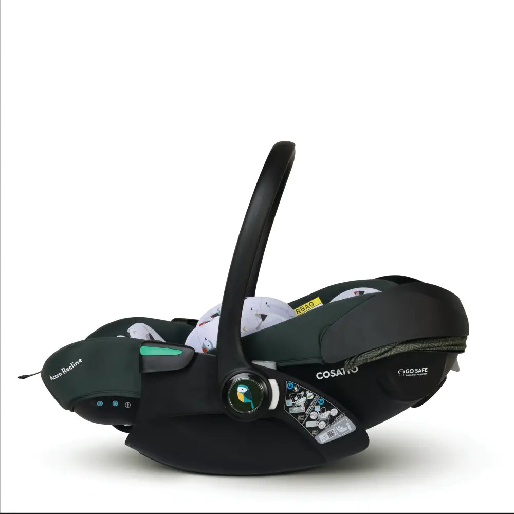 Cosatto Acorn Recline i-Size 0+ Car Seat – Silhouette | Reclining Infant Seat from Birth (40–87cm)