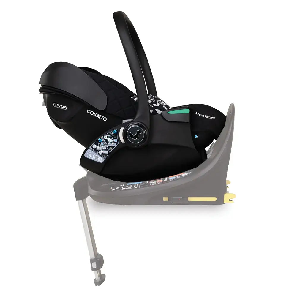 Cosatto Acorn Recline i-Size 0+ Car Seat – Silhouette | Reclining Infant Seat from Birth (40–87cm)