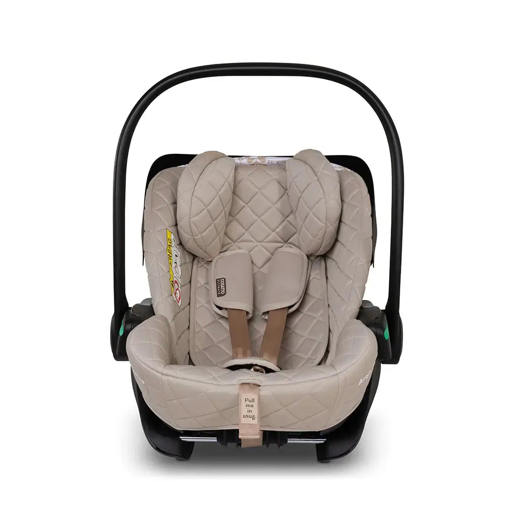 Cosatto Acorn Recline i-Size 0+ Car Seat – Whisper | Reclining Infant Seat from Birth (40–87cm)