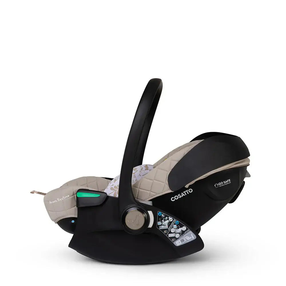 Cosatto Acorn Recline i-Size 0+ Car Seat – Whisper | Reclining Infant Seat from Birth (40–87cm)