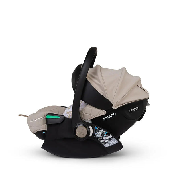 Cosatto Acorn Recline i-Size 0+ Car Seat – Whisper | Reclining Infant Seat from Birth (40–87cm)