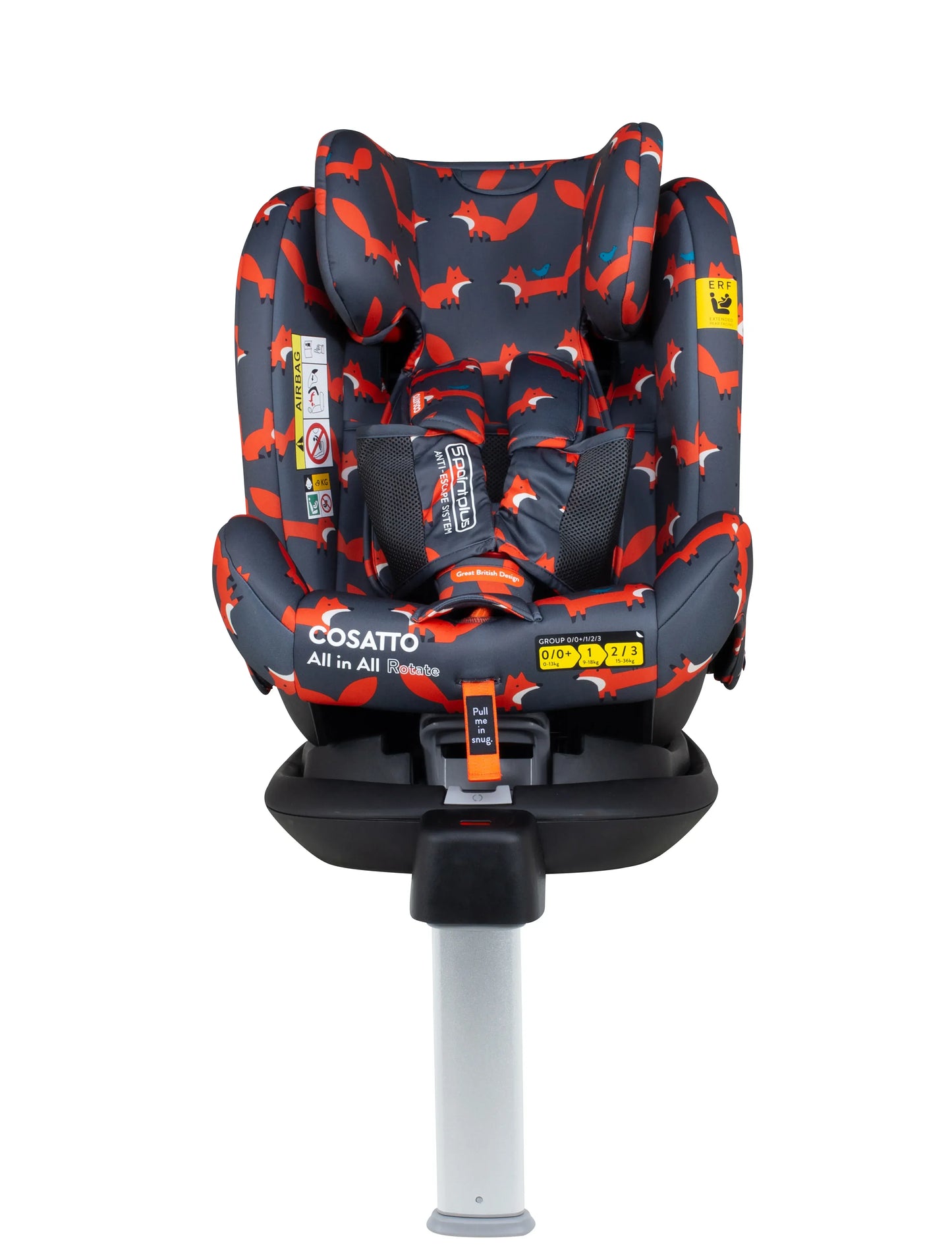 Cosatto All in All Rotate Group 0+123 Car Seat Charcoal Mister Fox General Cosatto