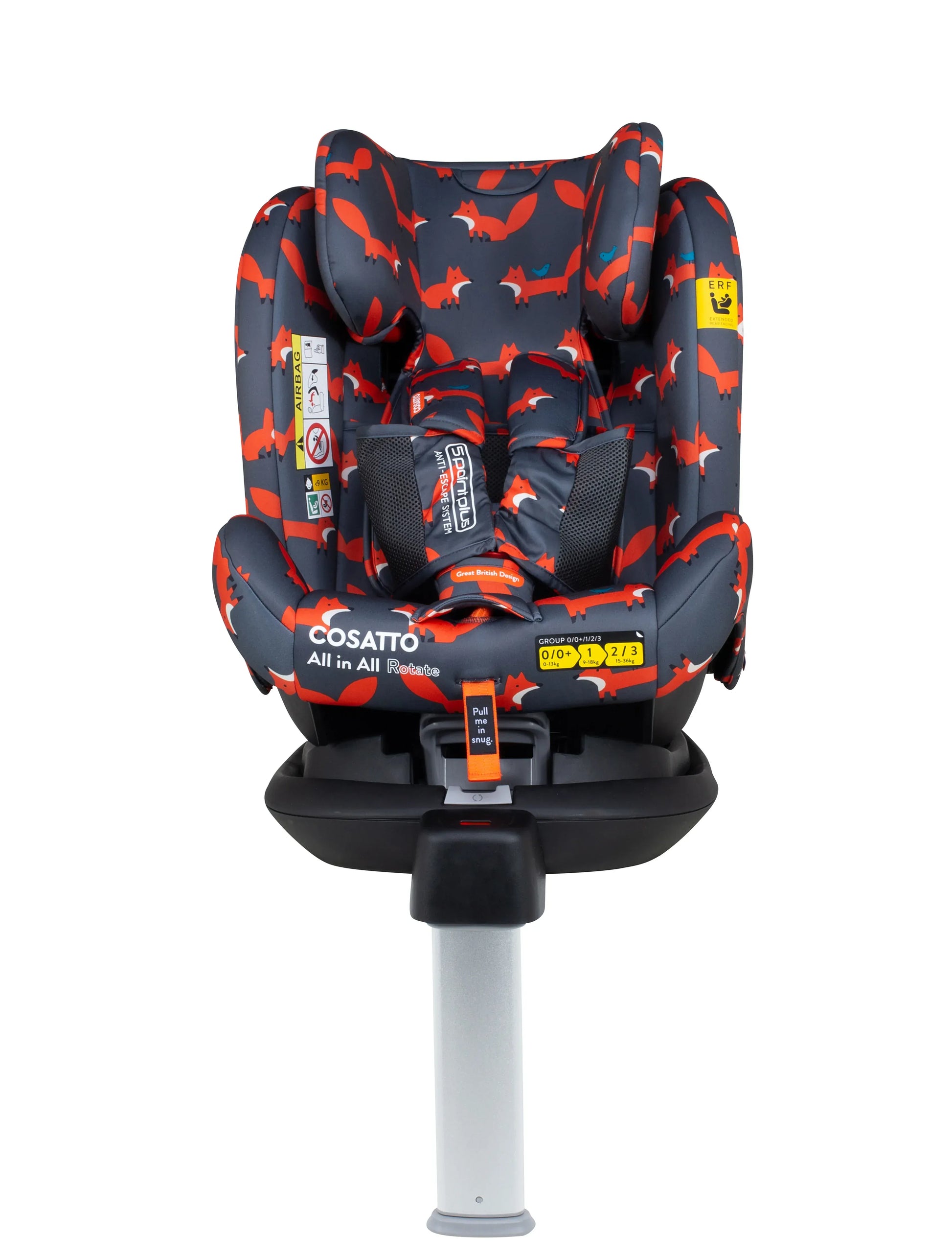 Cosatto All in All Rotate Group 0+123 Car Seat Charcoal Mister Fox General Cosatto